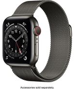 Apple Watch Series 6 GPS + LTE 40MM Graphite Steel Case Milanese Loop MG... - $593.99