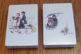 Norman Rockwell Trump Couples &amp; Dog  Playing Cards 2 New Sealed Decks Vintage  - £10.10 GBP