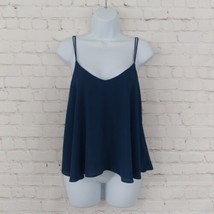 Topshop Top Womens 2 Blue Sleeveless Strappy Scoop Neck Flowy Blouse - $20.00