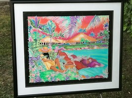 Susan Patricia Vintage Huge Hawaii Serigraph Signed Numbered &amp; Framed 42&quot;x36&quot; - £862.06 GBP