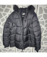 ZEROXPOSUR WOMEN&#39;S BLACK FLEECE LINING PUFFER HOODED WARM HAND CUFF COAT... - $1,103.20 MXN