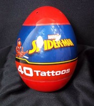 Plastic Egg with 40 Spider-man temporary tattoos sealed 2023 - £4.66 GBP