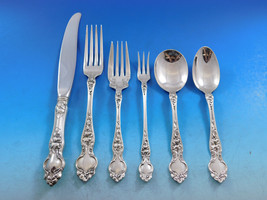 Violet by Wallace Sterling Silver Flatware Service for 12 Set 77 pcs no ... - £3,679.83 GBP