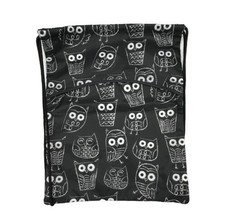 Thirty-One Cinch Sac Backpack Bag Its Owl Good Black White NEW Gym Trave... - £11.77 GBP