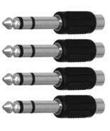 6.35Mm 1/4 Inch Stereo TRS Male Plug to RCA Female Jack Silver Adapter C... - $10.45