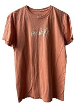 The Walk T Shirt Orange Mens Size Large Crew Neck Short Sleeved - $10.90