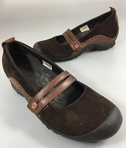 Merrell 7 Plaza Bandeau Espresso Brown Suede Mary Janes Shoes Slip-On - £25.85 GBP
