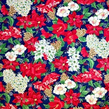 Once Upon A Garden Holiday Christmas Floral Fabric In the Beginning By the Yard - £8.69 GBP