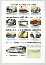 1954 Print Ad Greyhound Bus America&#39;s Choice Vacation Spots Buses - £7.00 GBP