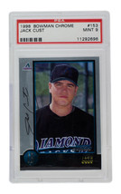 Jack Cust 1998 Bowman Chrome #153 Arizona Diamondbacks Baseball Karte PSA / DNA - £22.72 GBP