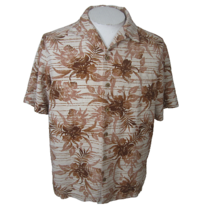 Caribbean Men Hawaiian camp shirt pit to pit 22.5 M  aloha luau tropical silk - £17.83 GBP