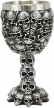 Ebros Day of The Dead Stacked Skulls Small Wine Goblet Or Shot Glass Chalice 3oz - £15.01 GBP