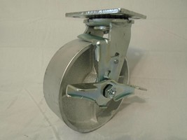 6&quot; x 2&quot; Swivel Caster Steel Wheel w/ Brake 1200lb Heavy Duty Tool Box - £30.28 GBP