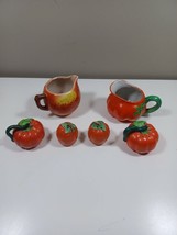 2 tomato pitchers and 2 sets of tomato salt and pepper shakers vintage - £11.63 GBP