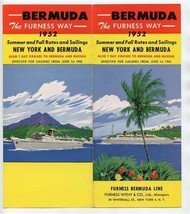 1952 Furness Bermuda Line Brochure Queen of Bermuda and Ocean Monarch - $37.62