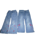 Mixed Lot Girls Jeans Pants 2 Embroidered Lg Sz 6X &amp; 4 &amp; 1 Shorts Sz 6;R... - $307.84 MXN