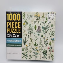 Victorian Garden 1000 piece jigsaw puzzle Americanflat Flowers Herbs plants - $12.00