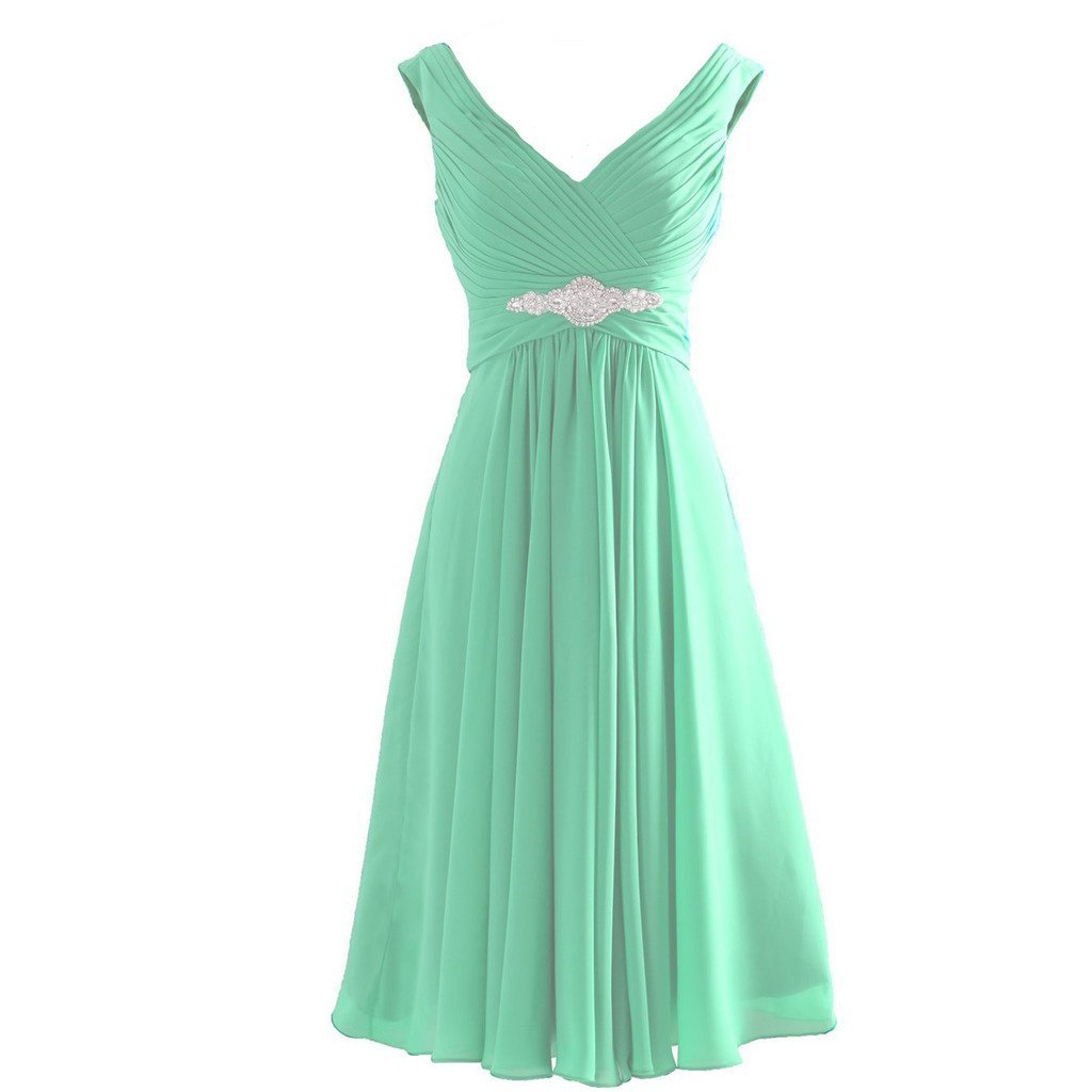 Kivary Short Knee Length A Line V Neck Prom Dresses Wedding Party Cocktail Gowns