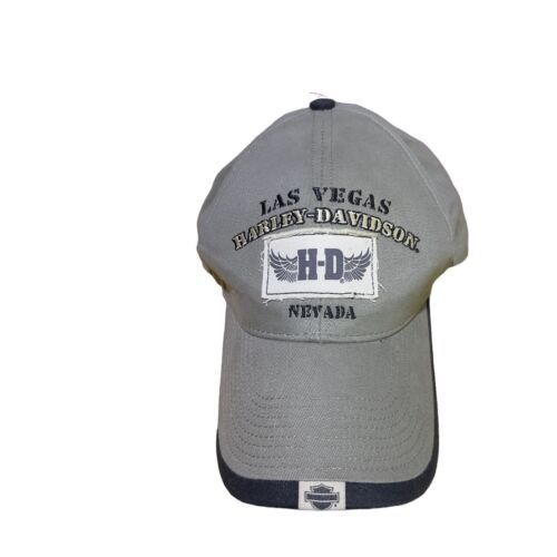 Harley Davidson Cap Mens Las Vegas Nevada Adjustable Strapback Hat Grey ... - $14.02