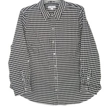 Kim Rogers Womens Size 3X Blouse Button Front Long Sleeve Collared Houndstooth - £10.49 GBP