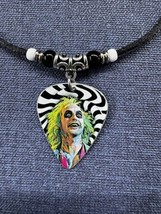 Handmade Beetlejuice Tribute Aluminum Guitar Pick Necklace - £11.15 GBP