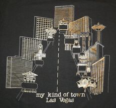 Las Vegas 1988 My Kind of Town Metallic Vegas Strip City Skyline T-Shirt... - $19.99