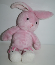 Just One Year Carters 10&quot; Pink Bunny Rabbit Bunny Slippers Shoes Plush Soft Toy - £36.11 GBP