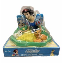 Walt Disney Snow White and the Seven Dwarfs Floating Soap Dish &amp; 3 Soaps... - £10.84 GBP