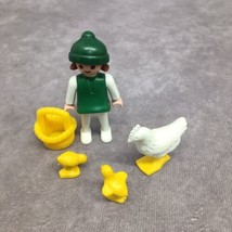 Playmobil Little Girl Feeding Chickens- Yellow Basket - £6.15 GBP