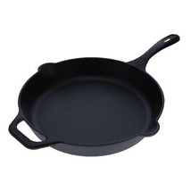 Cast Iron Skillet Large Frying Pan with Helper Handle Seasoned with 100%... - £62.62 GBP