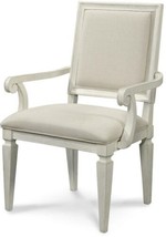 Dining Arm Chair Universal Summer Hill Cotton White Maple Upholstery Woven - £772.17 GBP