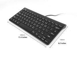 Zio Korean English Mini Keyboard USB Wired Compact Tenkeyless Slim Keyboard image 7