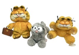 Vintage 1980s Garfield Plush Toy Lot w/ Odie Arlene Nermal Suction Cups Dakin image 4