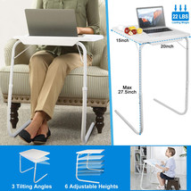 Portable Foldable TV Sofa Table Dinner Bed Adjustable Tray Laptop Side Table - £45.44 GBP