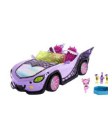 Monster High Toy Car Ghoul Mobile With Pet &amp; Accessories Purple Convertible - £38.05 GBP