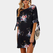 Dress Women Floral Print Beach Chiffon - £5.13 GBP+