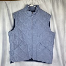 NEW J Crew Walker Vest Mens XL Baby Blue Quilted Full Zip Outerwear $89.50 TAG - £41.05 GBP