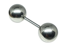 Barbell Bar 14g 1.6mm 316L Large 10mm Ball Earring PA VCH Nipple 35mm Piercing - £12.89 GBP