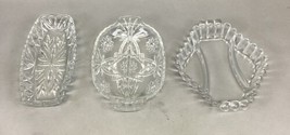 Set Of 3 Decorative Glass Butter Candy Serving Dishes  - £19.94 GBP