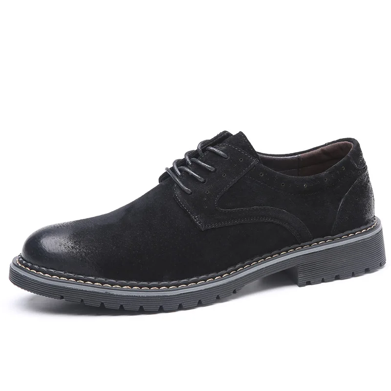 Suede Leather Men Oxford Shoes Carved British Mens Shoes Business Dress ... - $92.12