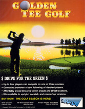 Golden Tee Golf Arcade Game Flyer Vintage Original 1989 Promo Golf Golfing Theme - £11.72 GBP