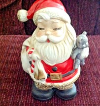 HOMCO Santa Claus Bank Christmas Bisque Porcelain Vintage - £17.35 GBP