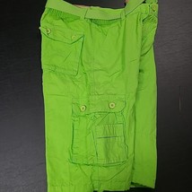 PJ Mark Mens Cargo Shorts 91342 Lime Green 36 NWT NEW - £11.81 GBP