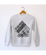 Vintage Kids Los Angeles Raiders Football Sweatshirt Medium - £36.48 GBP