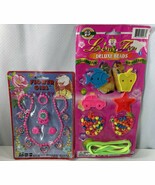 Vintage Pretend Play Pink Jewelry Dress Up Kid Girls Craft Toy Lot Retro... - $29.69