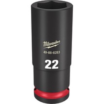 Milwaukee Shockwave Impact Duty Socket 1/2In Drive 22Mm Deep 6 Point - £27.45 GBP