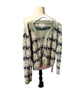 Absolutely Cardigan Sweater Women&#39;s Medium Buttons Natural Green  - €12,80 EUR