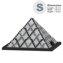 Pyramide De Louvre Sculptures (JEKCA Lego Brick) DIY Kit - £65.82 GBP