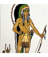 Native American Lithograph 1924 Art Print Little Sally Dutcher Ephemera ... - $552.67 MXN