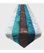 TIL141 Turquoise Elephant runner tablecloth tablerunner silk 250x30cm 99... - $17.99